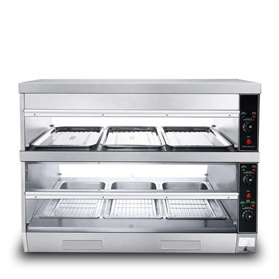 Vitrine électrique de chauffage alimentaire industriel pour la conservation de la chaleur dans les cuisines commerciales