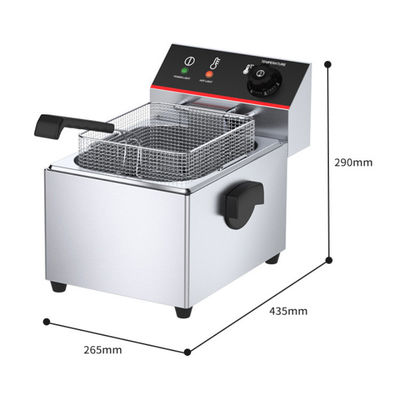 Friteuse électrique commerciale 3000W 1 réservoir 1 panier Parfait pour les restaurants