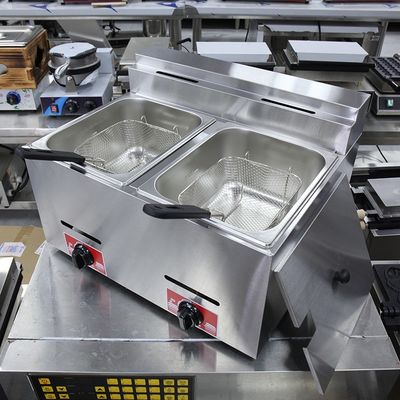9.2KG GPL/GNC gaz commercial friteuses à fond de comptoir machines de gaz Ollas Freidoras