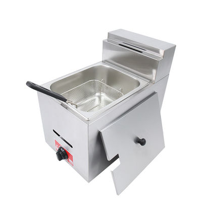 Mini-friteuse à gaz électrique à température d'acier inoxydable pour restaurant commercial