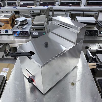 Mini-friteuse à gaz électrique à température d'acier inoxydable pour restaurant commercial