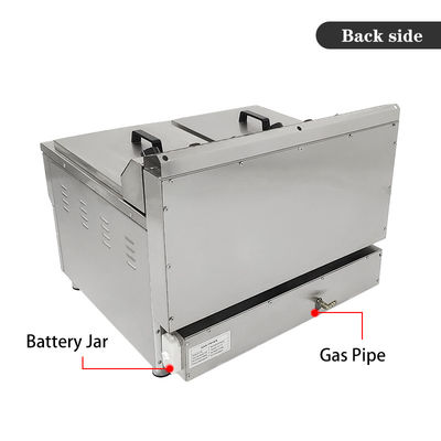 Machine à frire à gaz à double réservoir 220V pour restaurant fast food Friteuse à poulet en acier inoxydable