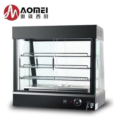 Commercial Kitchen Hot Food Display Merchandiser avec porte coulissante et capacité de 28 kg