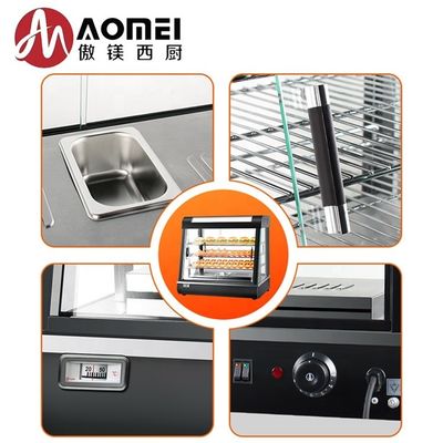 Commercial Kitchen Hot Food Display Merchandiser avec porte coulissante et capacité de 28 kg
