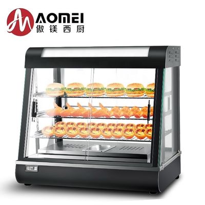 Commercial Kitchen Hot Food Display Merchandiser avec porte coulissante et capacité de 28 kg