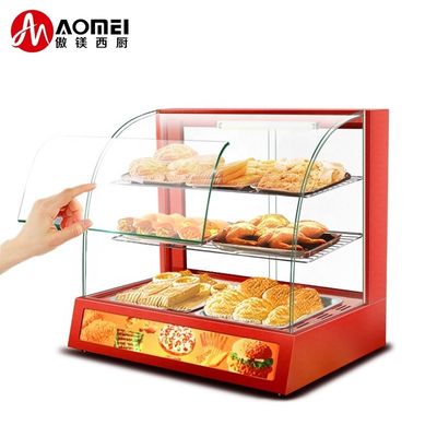 66*46*60mm Commercial Food Warmer Display Vitrine de réchauffement pour les collations chaudes