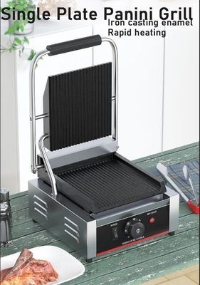 Panini à gril électrique commercial avec gril supérieur 215*215mm