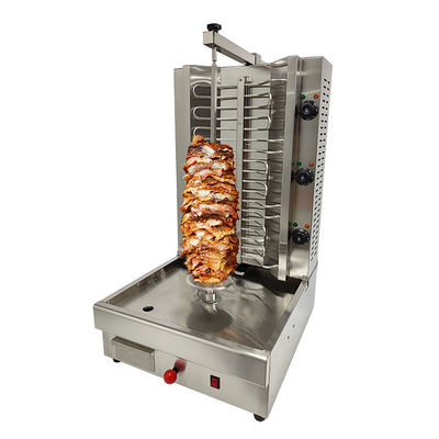 220V à gaz 3 brûleurs électrique automatique rotatif poulet Kebab Doner Shawarma Machine de fabrication