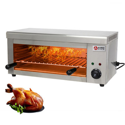 Source d'alimentation électrique torréfacteur de poulet commercial avec gril infrarouge salamandre
