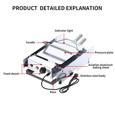 22 kg Capacité 2 couches Hamburger Bun Toaster Machine avec plaque de chauffage Taille 440 * 320mm