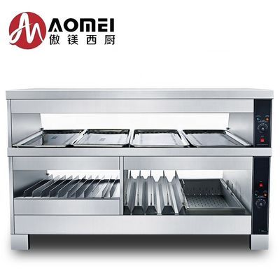 Conception de restaurant Compteur d'affichage de chauffage alimentaire multifonctionnel avec une température de 30 à 85 °C