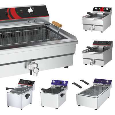 Contrôle du temps Friteuse électrique Source d'alimentation électrique Machine à frites en acier inoxydable