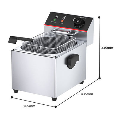 Friture à fond électrique de cuisine commerciale 8L un réservoir pour équipement de restauration