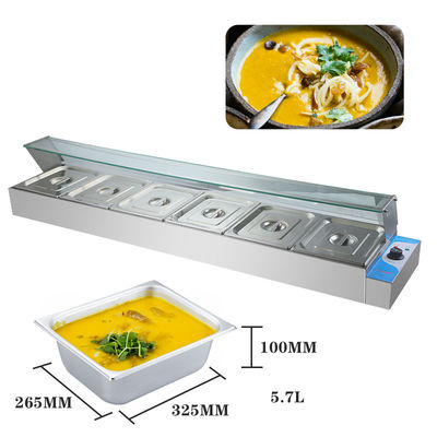 Couvercle en verre Réservoir de chauffage électrique de la casserole Taille 270*330*100mm Essentiel pour le service alimentaire