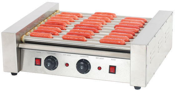 9 Roller Hot Dog Grill Maker pour le commerce de détail de la machine de collation commodité et l'efficacité