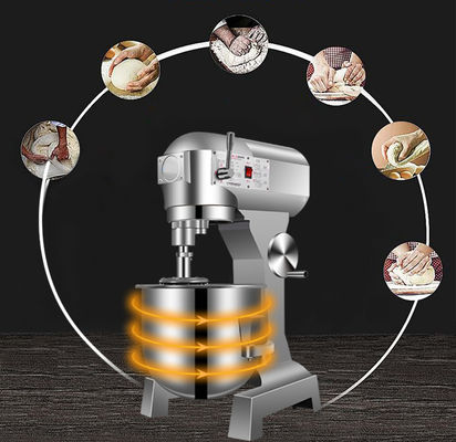 Mélangeur de pâte en spirale à support planétaire de 10L pour équipement de cuisine 220V Pain/farine/œuf