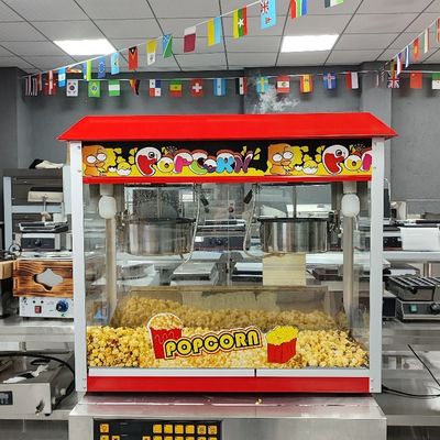 Machine à popcorn à caramel industriel à double pot Fabricant de popcorn commercial pour votre événement