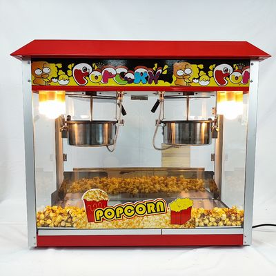 Machine à popcorn à caramel industriel à double pot Fabricant de popcorn commercial pour votre événement