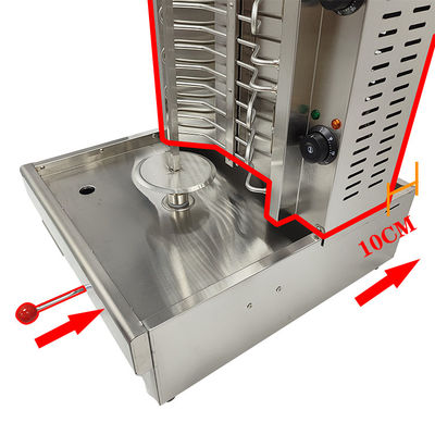 Rotisserie électrique de poulet avec une plage de température de 50 à 300 °C et 520 * 650 * 950 mm de taille