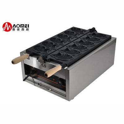 Machine de fabrication Taiyaki en acier inoxydable pour équipement de collation et taille de poisson 128x8x78mm