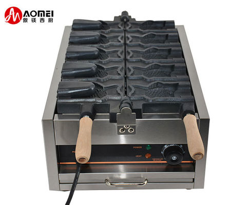 Machine de fabrication Taiyaki en acier inoxydable pour équipement de collation et taille de poisson 128x8x78mm
