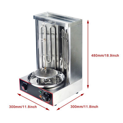 2 brûleurs électrique rotisserie verticale poulet poulet pour la production automatique de viande