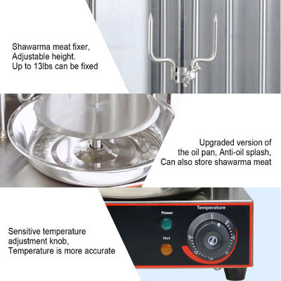 2 brûleurs électrique rotisserie verticale poulet poulet pour la production automatique de viande