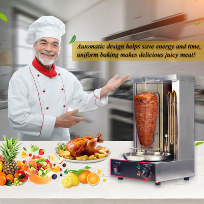 2 brûleurs électrique rotisserie verticale poulet poulet pour la production automatique de viande