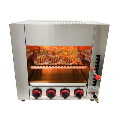 Grille à salamandre commerciale au gaz pour le pain de boulangerie dans un four en acier inoxydable de grande capacité