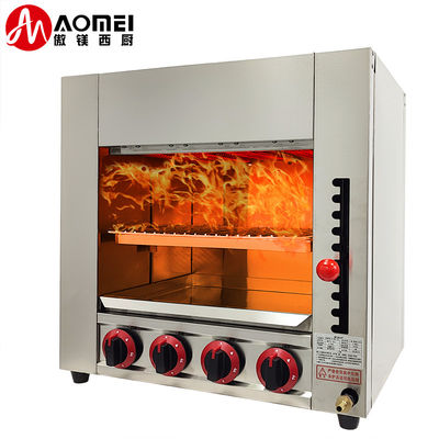 Machine à salamandre à gaz en acier inoxydable avec 890*320*380mm de taille interne