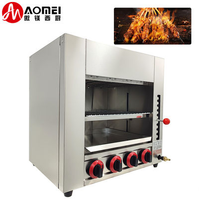 Machine à salamandre à gaz en acier inoxydable avec 890*320*380mm de taille interne