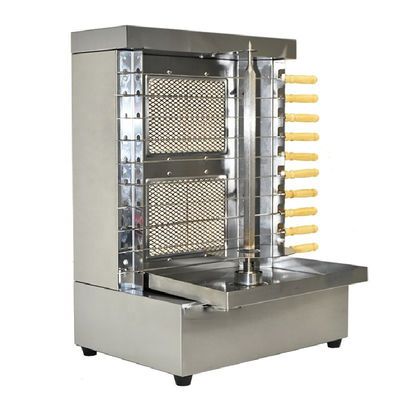 Machine à gaz 2 brûleur poulet Doner Kebab BBQ Grill Spitters Fabricant pour l'extérieur