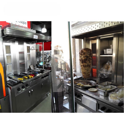 Grill de viande à haute puissance rapidement et efficacement Doner Kebab Shop Shawarma Machine de fabrication