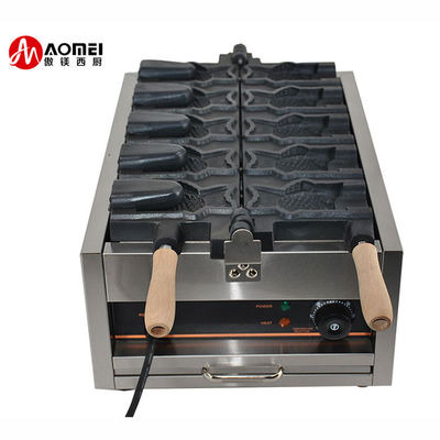 La machine à poisson taï-yaki multi-fonctionnelle fait des gaufres et des poissons en forme de bouche ouverte