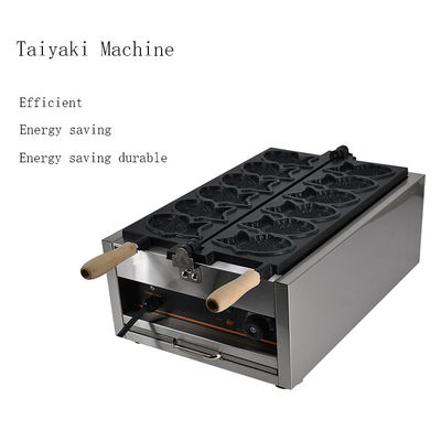 La machine à poisson taï-yaki multi-fonctionnelle fait des gaufres et des poissons en forme de bouche ouverte