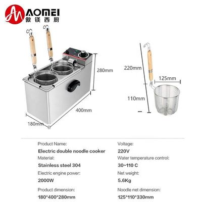Cuisinière à nouilles électrique à 220V Plage de température 30-110 C Parfait pour un restaurant