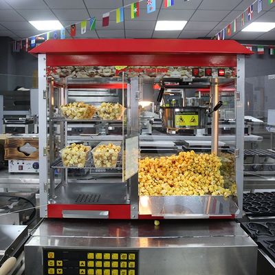 Machine de popcorn extérieure pratique avec un chauffe-manger et un design de moule privé