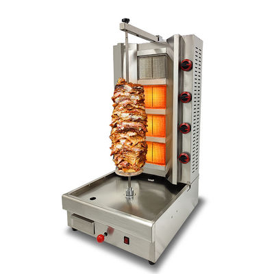 Grade automatique automatique 4 brûleur de gaz poulet machine de Shawarma Votre solution de Shawarma
