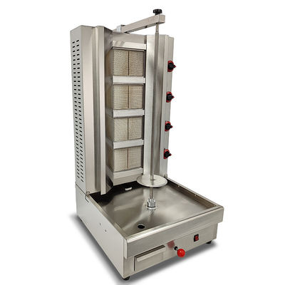 Grade automatique automatique 4 brûleur de gaz poulet machine de Shawarma Votre solution de Shawarma