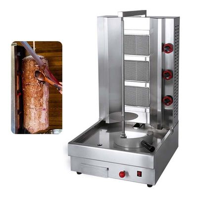 Grade automatique automatique 4 brûleur de gaz poulet machine de Shawarma Votre solution de Shawarma