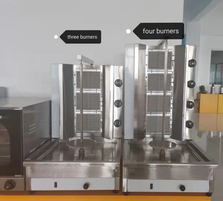 25 kg 4 brûleurs à gaz Grill électrique Kebab machine/machine à donner/machine à shawarma GB-950
