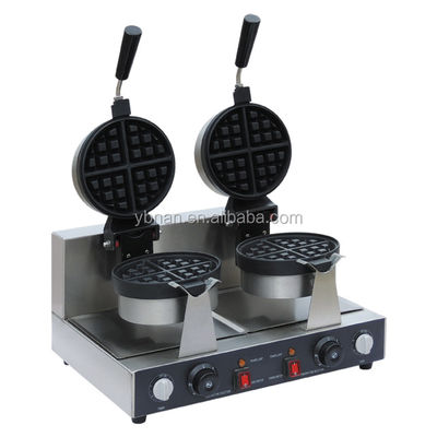 Double plaque Belgique Waffle Baker Waffle Maker Machine pour les gaufres et fonctionnalité de chronomètre