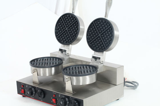 Fabricant de gaufres électriques à double tête avec revêtement antiadhésif et poids de 11 kg