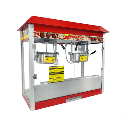 Faible niveau de bruit Automatique à double pot Fabricant de popcorn sucré Fabricant de popcorn 860*420*740mm