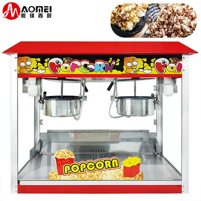 Faible niveau de bruit Automatique à double pot Fabricant de popcorn sucré Fabricant de popcorn 860*420*740mm