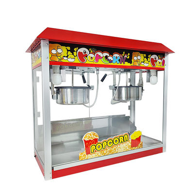 Faible niveau de bruit Automatique à double pot Fabricant de popcorn sucré Fabricant de popcorn 860*420*740mm