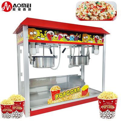 Faible niveau de bruit Automatique à double pot Fabricant de popcorn sucré Fabricant de popcorn 860*420*740mm