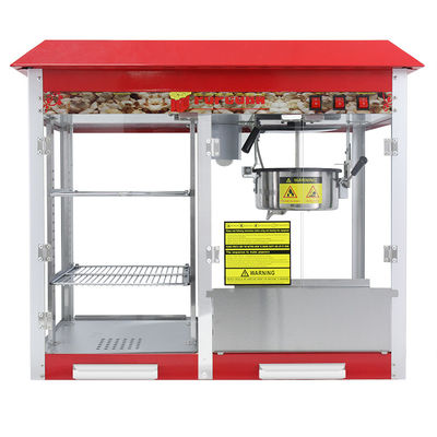 Machine électrique de fabrication de popcorn 860*420*740mm Grande capacité Commercial avec chauffe-manger