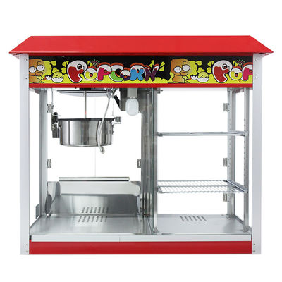 Machine électrique de fabrication de popcorn 860*420*740mm Grande capacité Commercial avec chauffe-manger