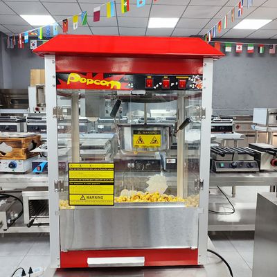 1400 Machine électrique pour les collations Machine de fabrication de pop-corn non collant avec verre transparent